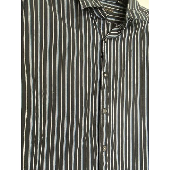 STRUCTURE Stripped Men Dress Shirt Size M - Picture 4 of 9